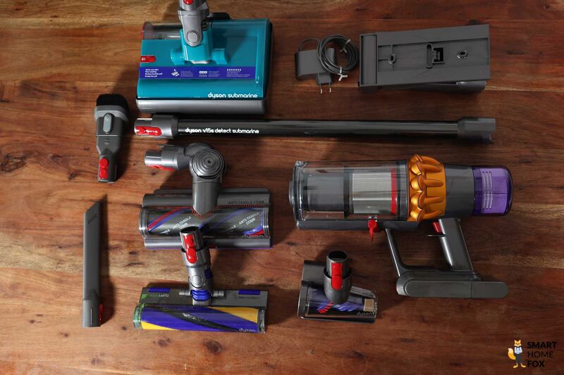 Dyson V15s Detect Submarine: комплект поставки
